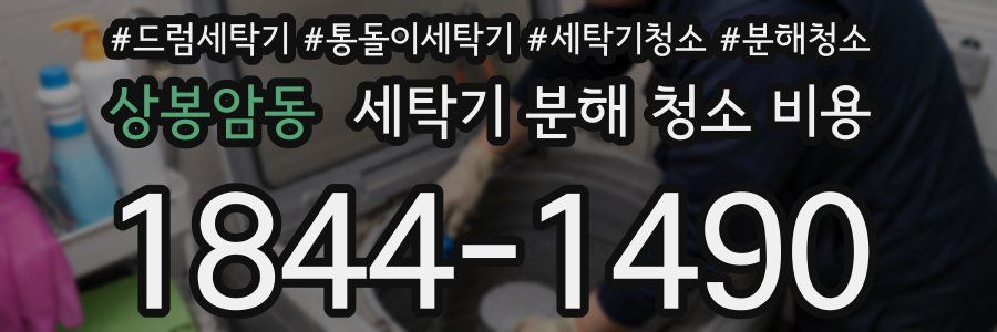 상봉암동 세탁기 분해 청소 비용