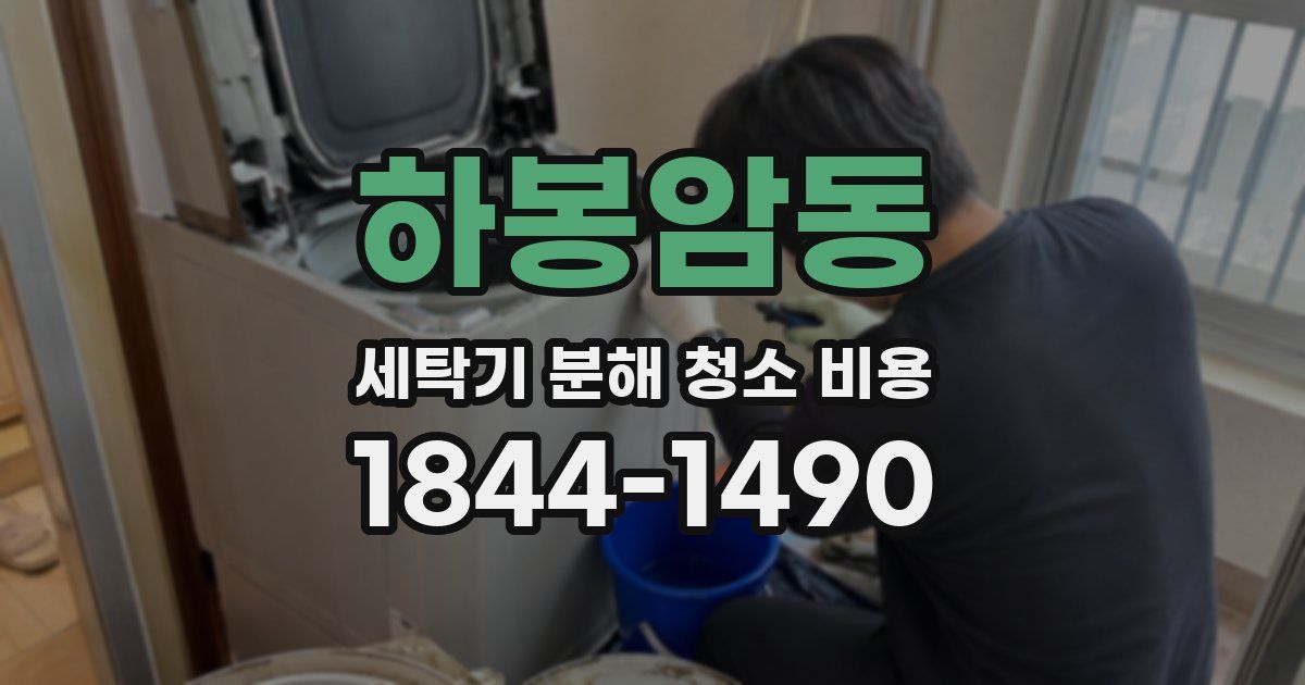 하봉암동 세탁기 분해 청소 비용