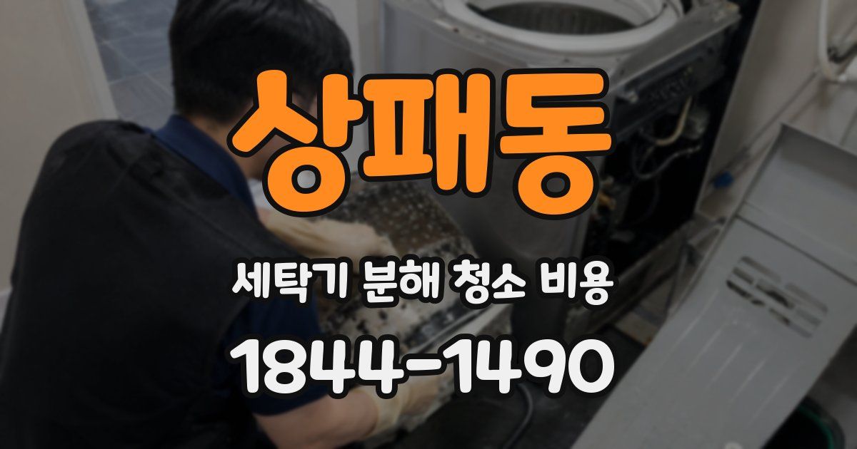 상패동 세탁기 분해 청소 비용
