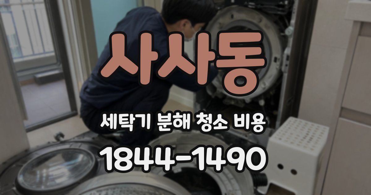 사사동 세탁기 분해 청소 비용