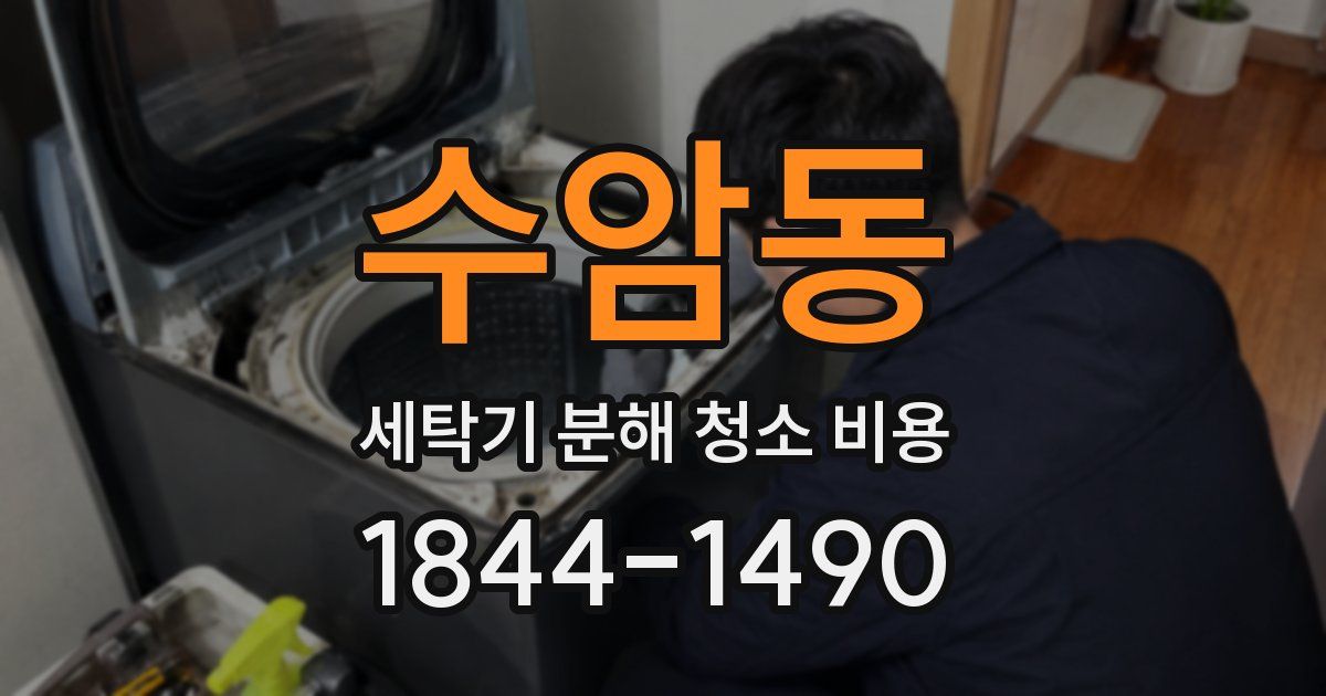 수암동 세탁기 분해 청소 비용