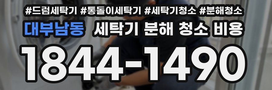 대부남동 세탁기 분해 청소 비용