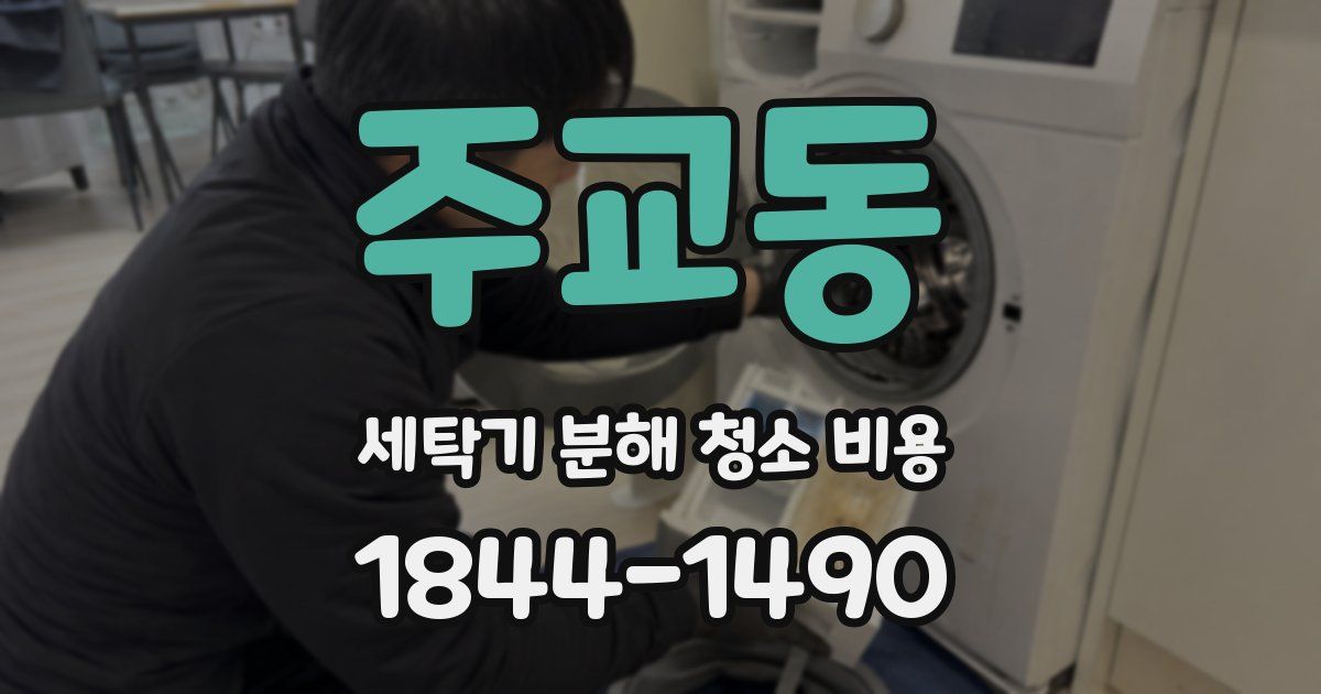 주교동 세탁기 분해 청소 비용
