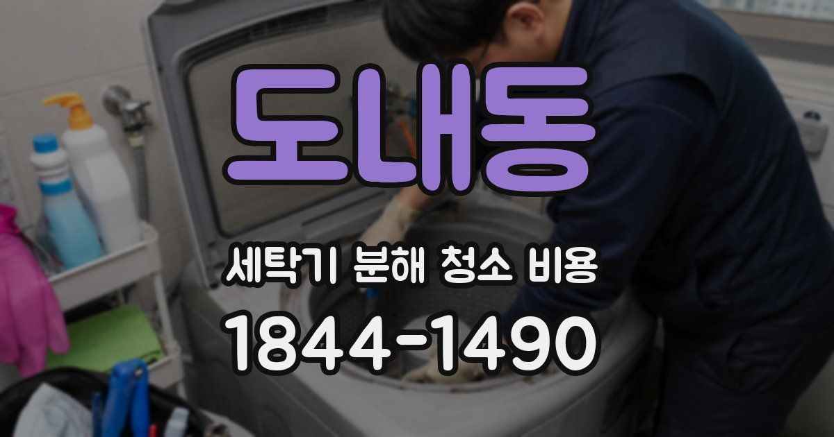도내동 세탁기 분해 청소 비용