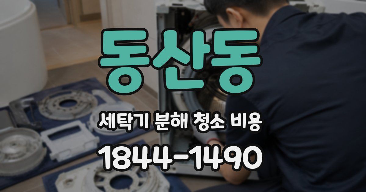 동산동 세탁기 분해 청소 비용