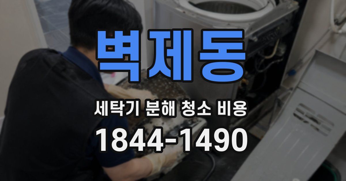벽제동 세탁기 분해 청소 비용