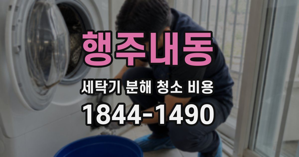 행주내동 세탁기 분해 청소 비용
