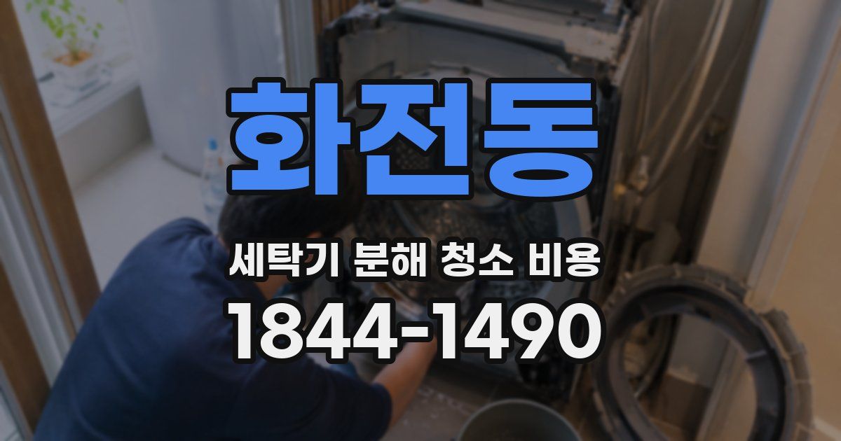 화전동 세탁기 분해 청소 비용