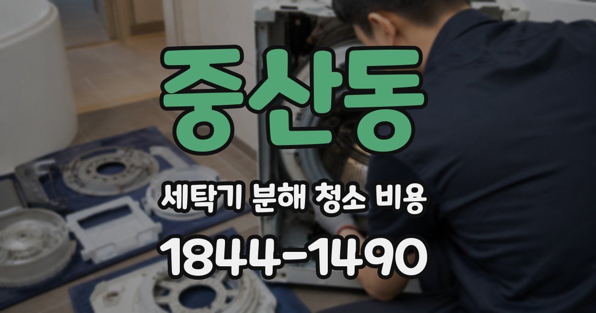 중산동 세탁기 분해 청소 비용