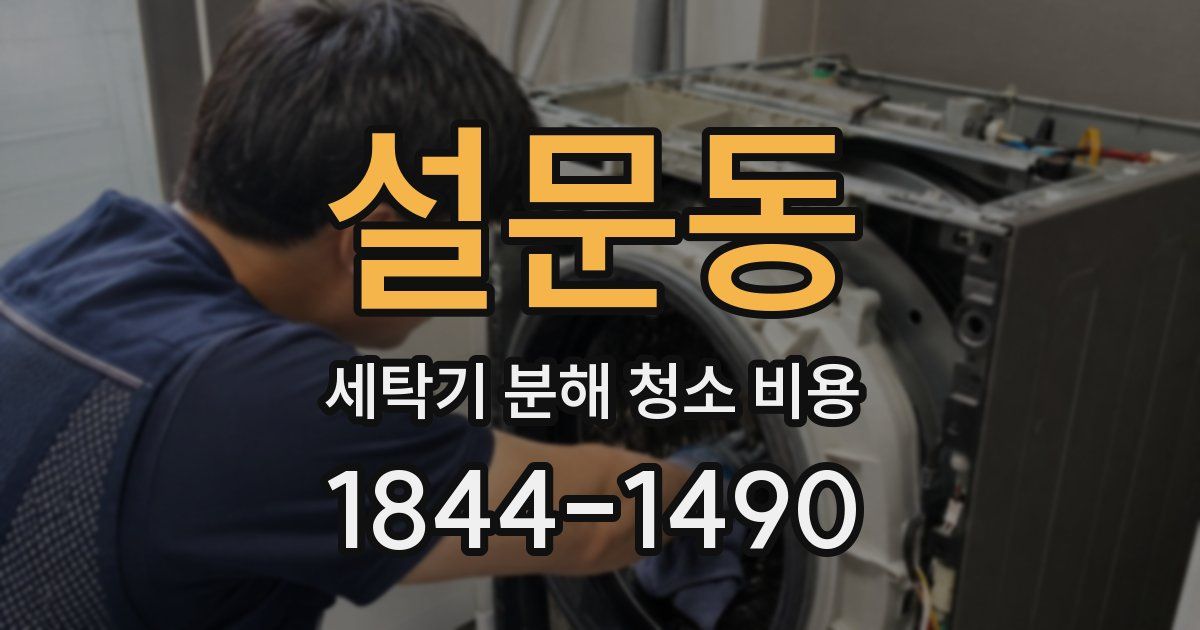설문동 세탁기 분해 청소 비용