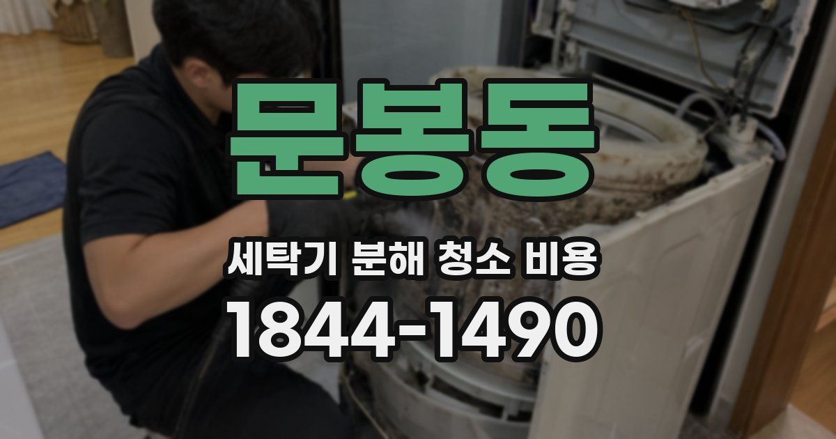 문봉동 세탁기 분해 청소 비용