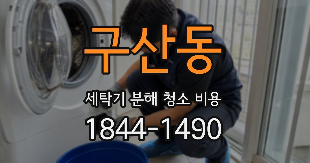 구산동 세탁기 분해 청소 비용