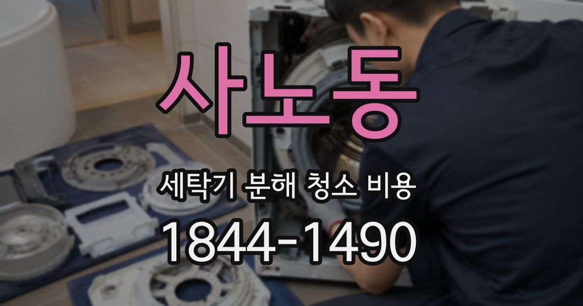 사노동 세탁기 분해 청소 비용