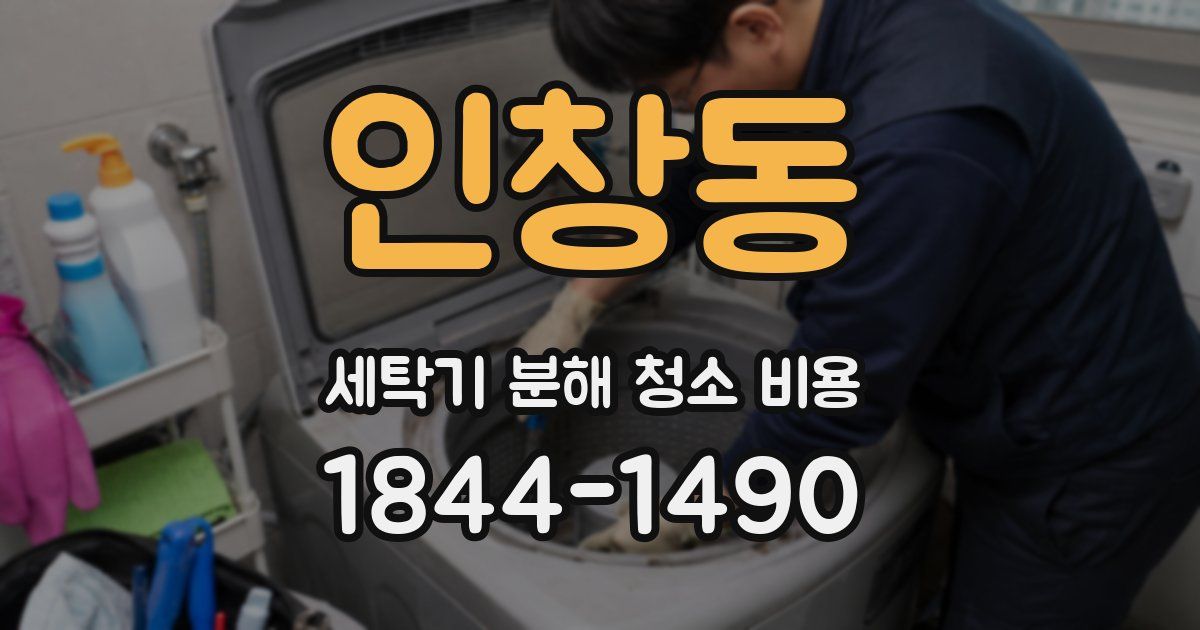 인창동 세탁기 분해 청소 비용