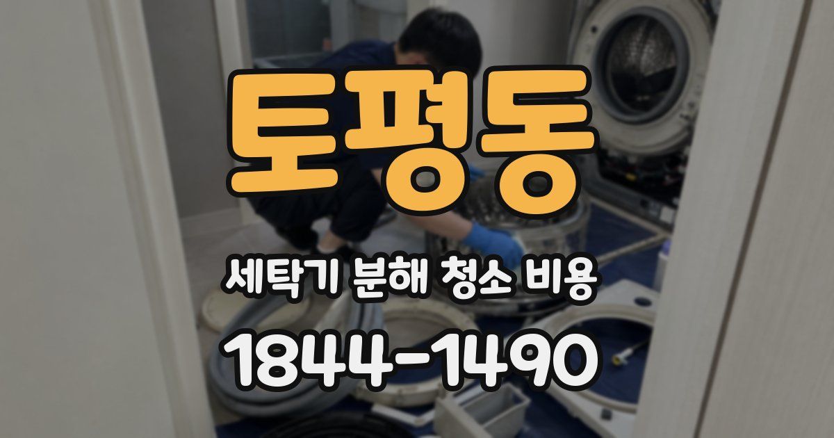 토평동 세탁기 분해 청소 비용