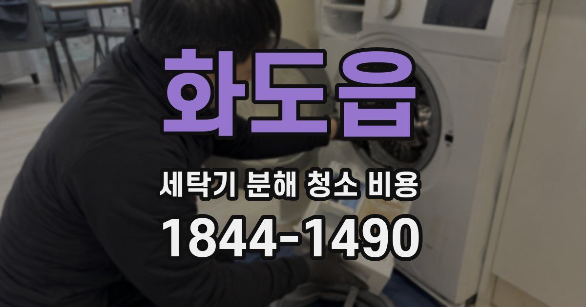 화도읍 세탁기 분해 청소 비용