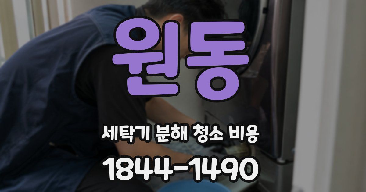 원동 세탁기 분해 청소 비용