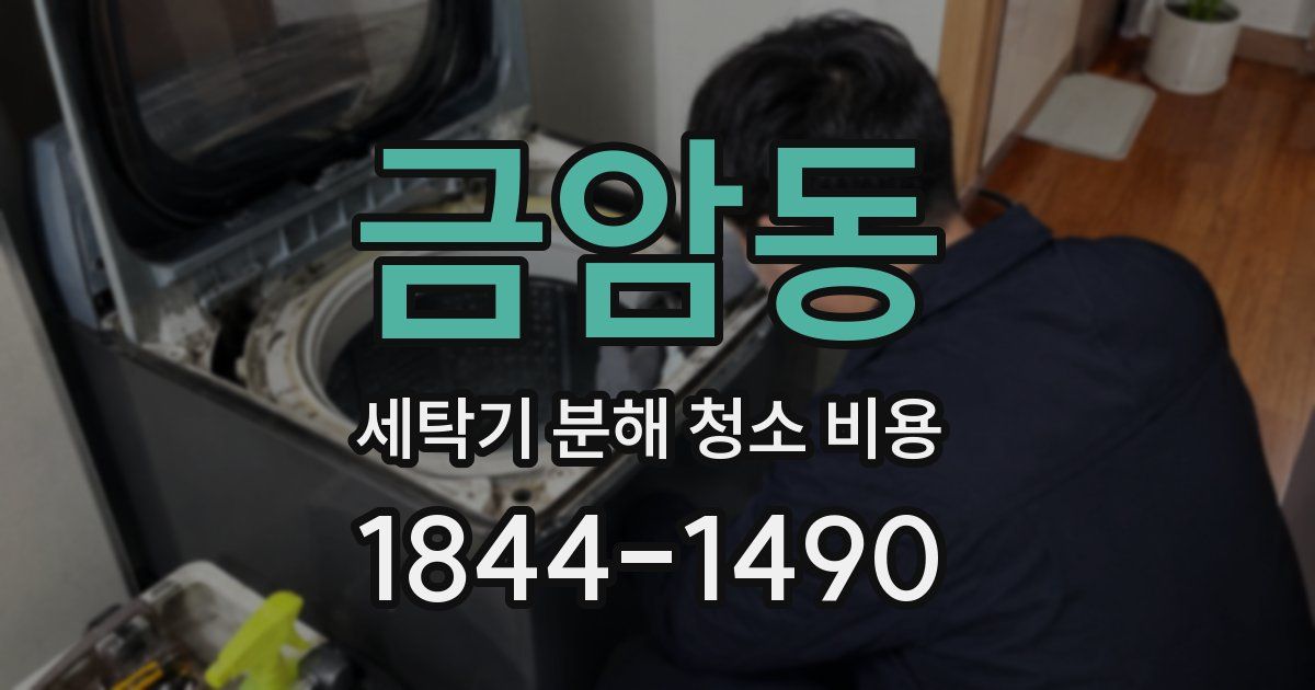 금암동 세탁기 분해 청소 비용
