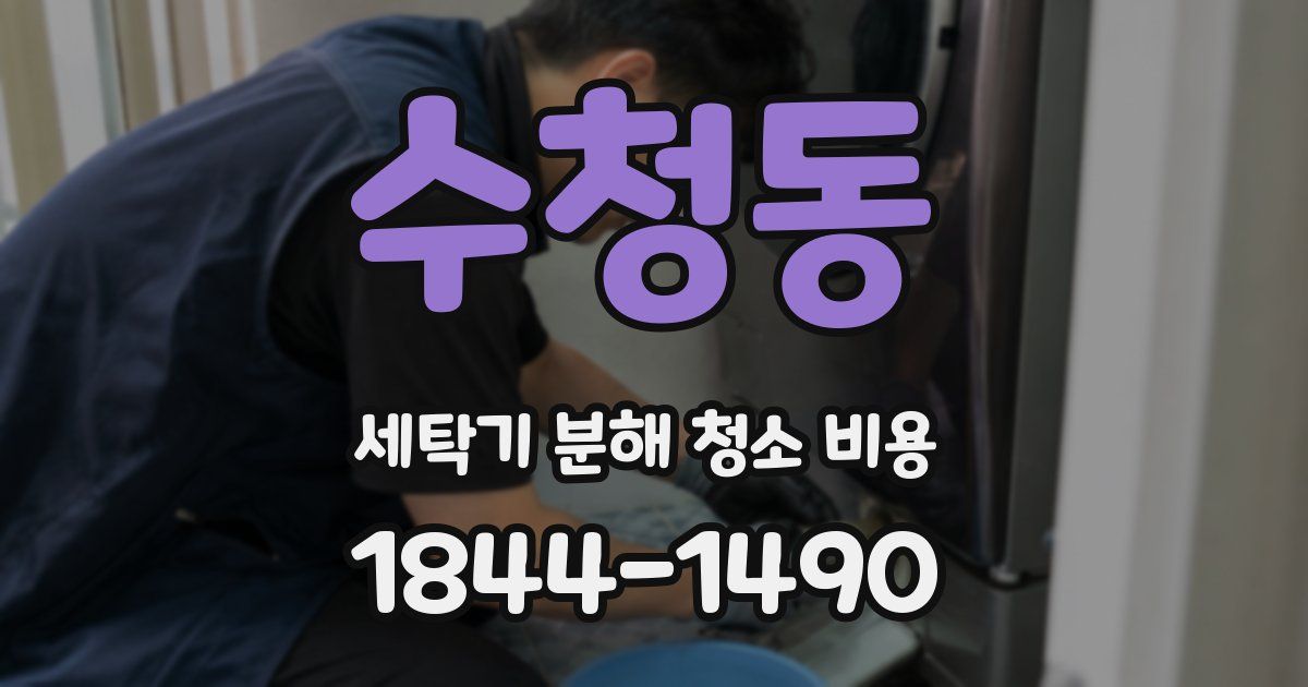 수청동 세탁기 분해 청소 비용