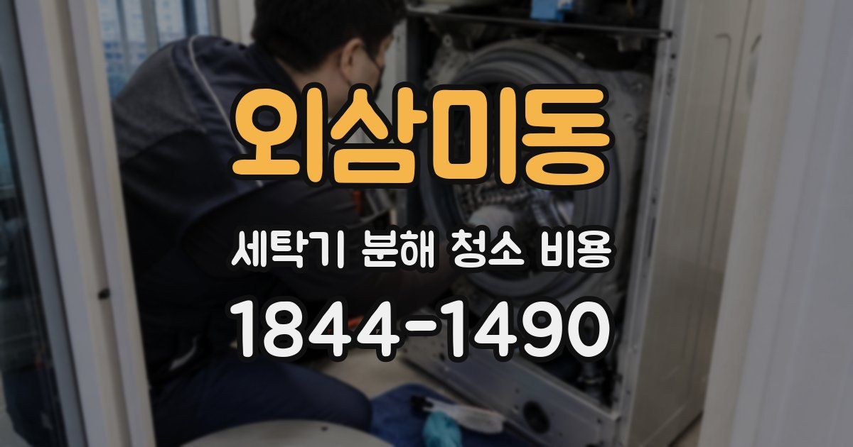 외삼미동 세탁기 분해 청소 비용