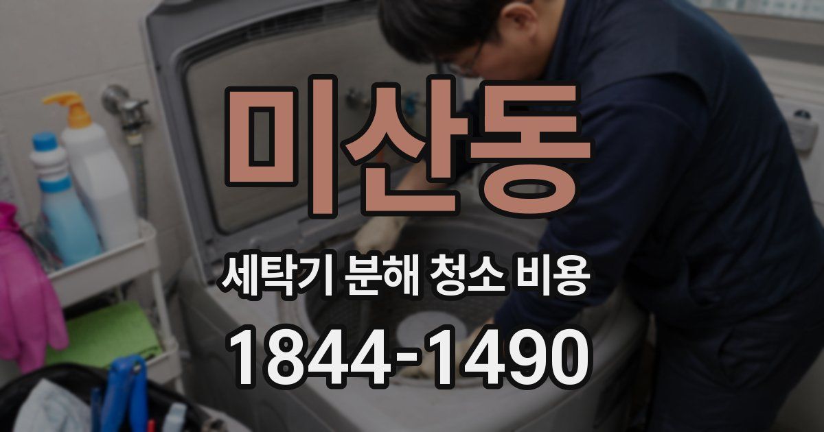 미산동 세탁기 분해 청소 비용