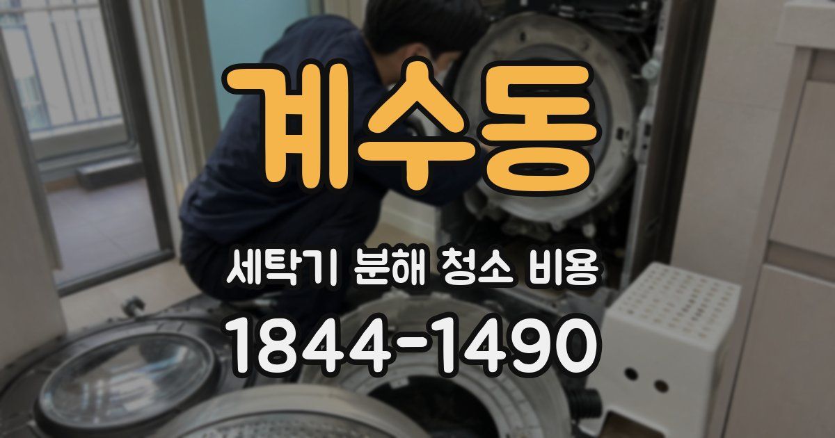 계수동 세탁기 분해 청소 비용