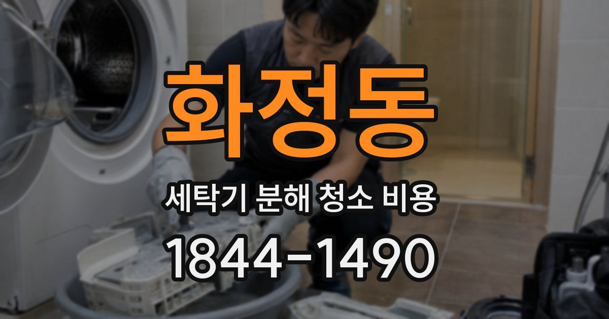 화정동 세탁기 분해 청소 비용