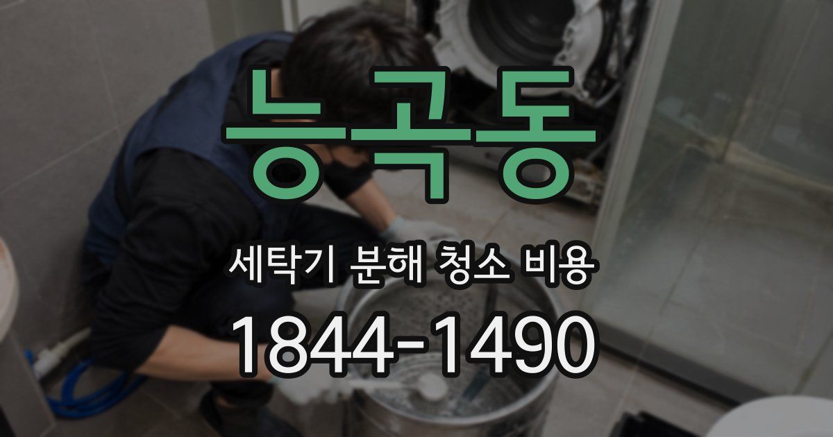 능곡동 세탁기 분해 청소 비용