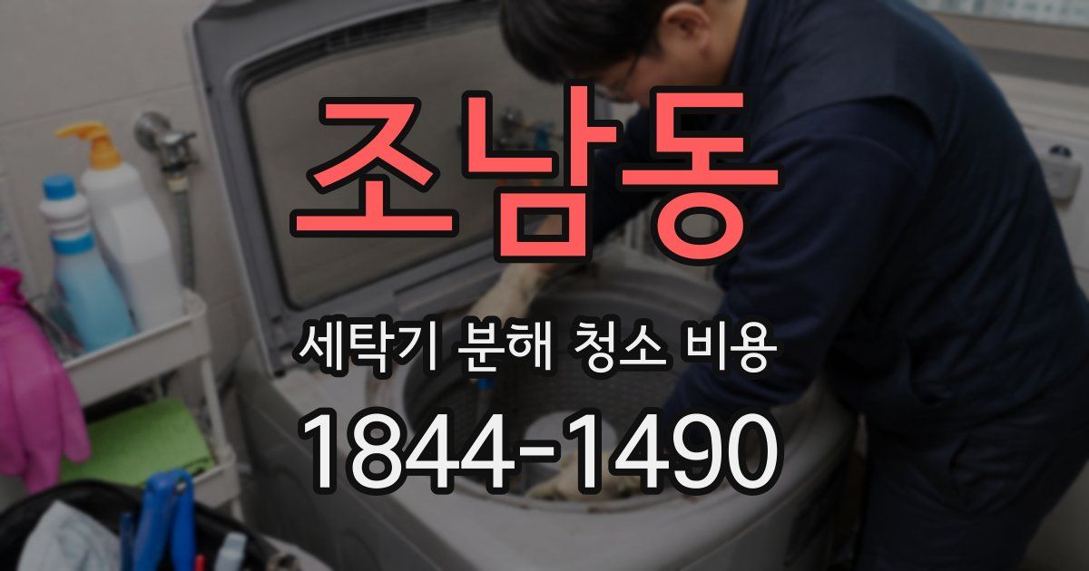 조남동 세탁기 분해 청소 비용