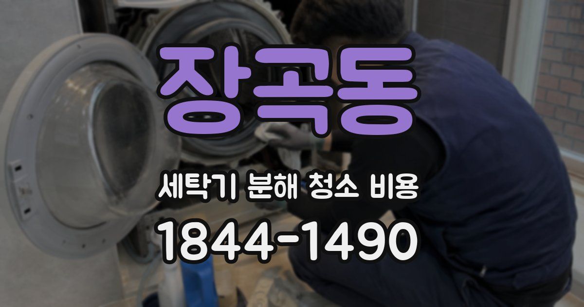 장곡동 세탁기 분해 청소 비용
