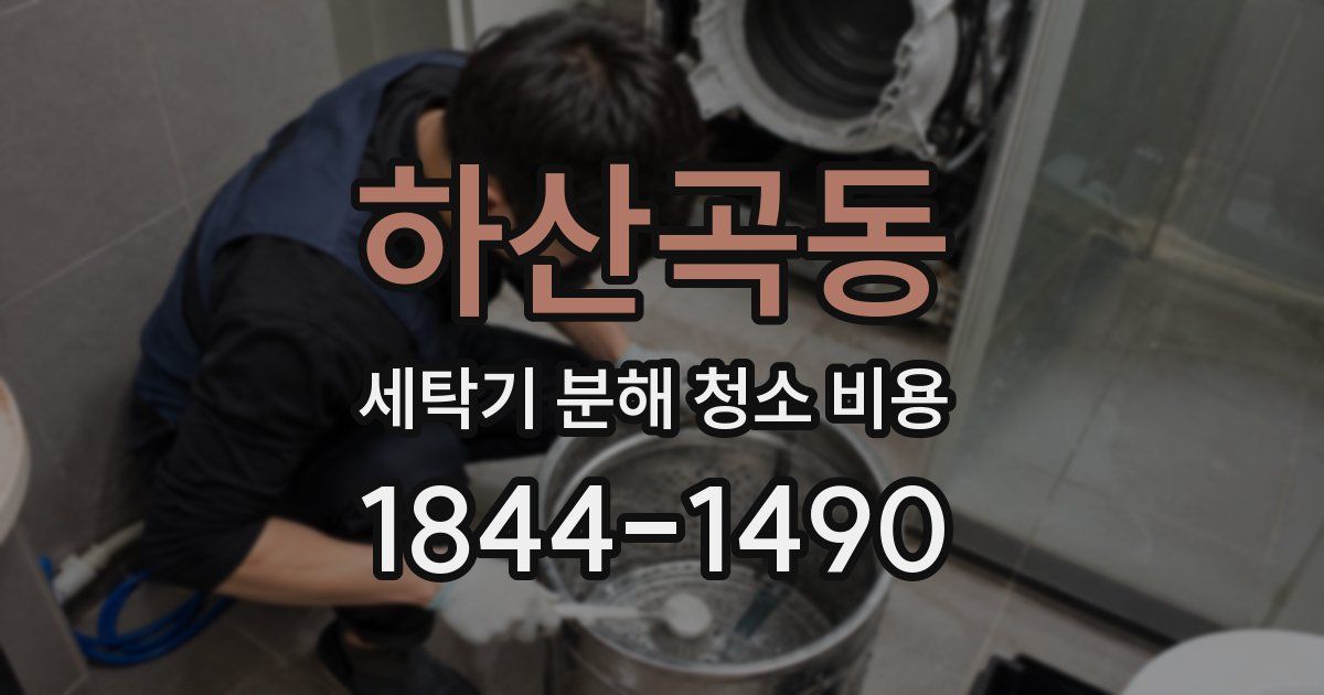 하산곡동 세탁기 분해 청소 비용