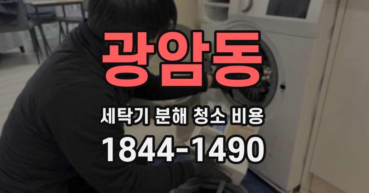 광암동 세탁기 분해 청소 비용