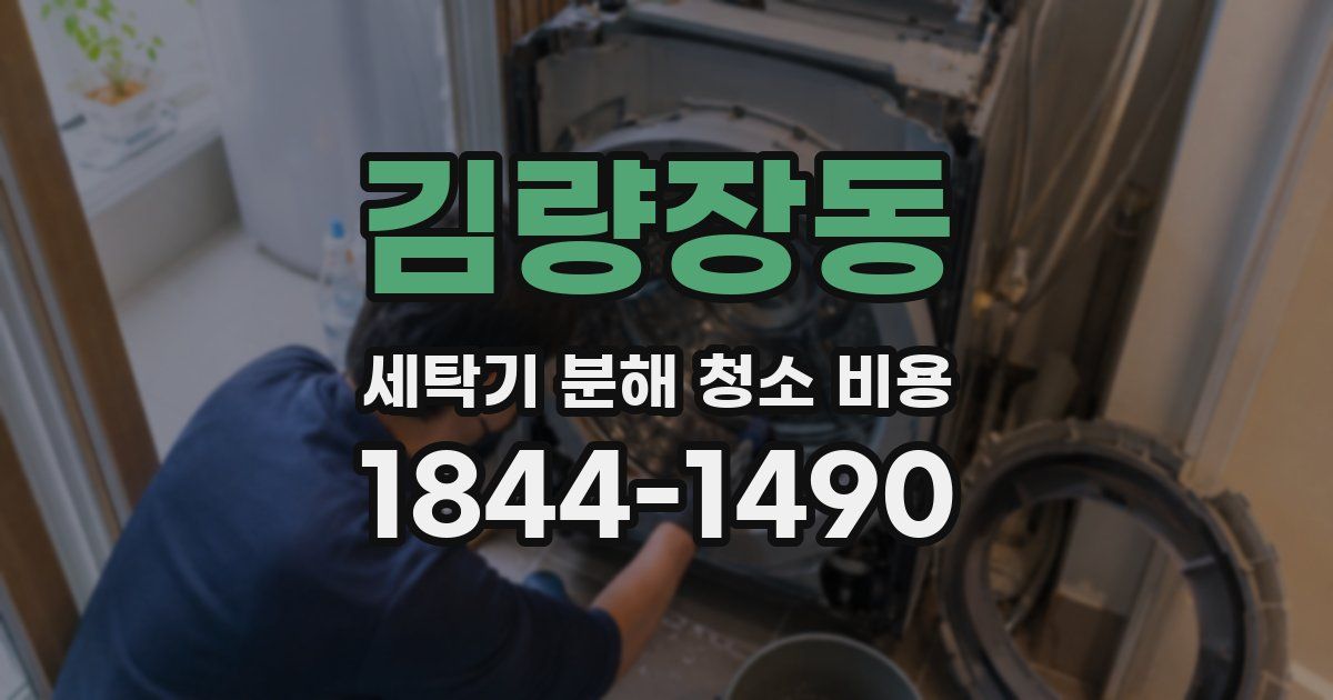 김량장동 세탁기 분해 청소 비용