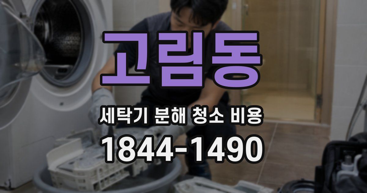 고림동 세탁기 분해 청소 비용