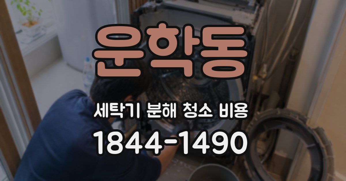 운학동 세탁기 분해 청소 비용