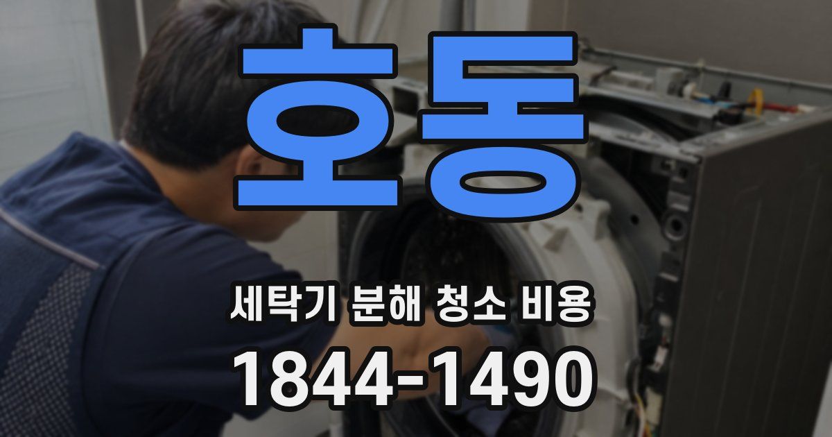 호동 세탁기 분해 청소 비용
