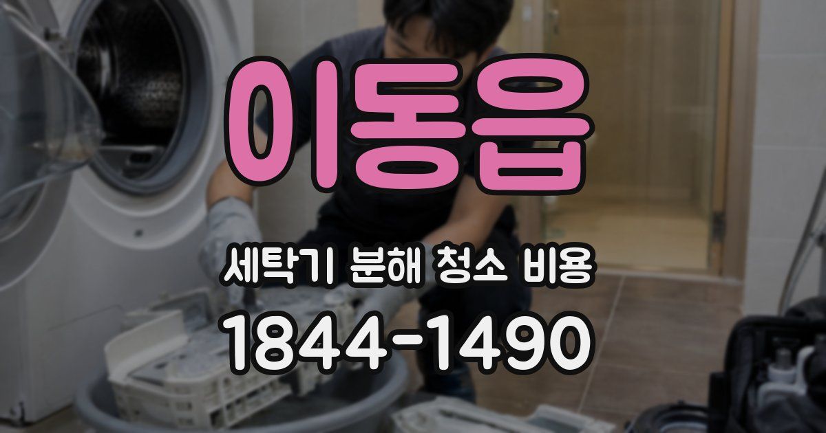 이동읍 세탁기 분해 청소 비용