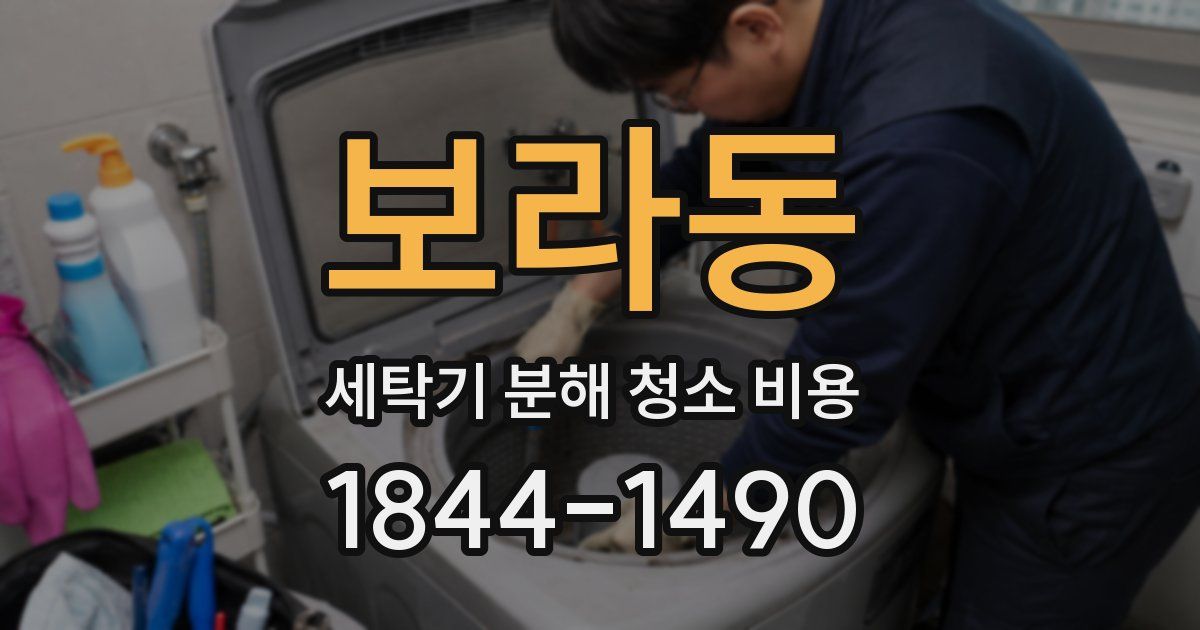 보라동 세탁기 분해 청소 비용