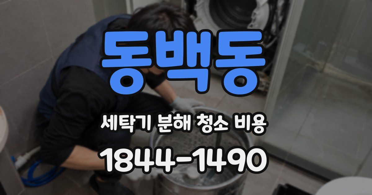 동백동 세탁기 분해 청소 비용