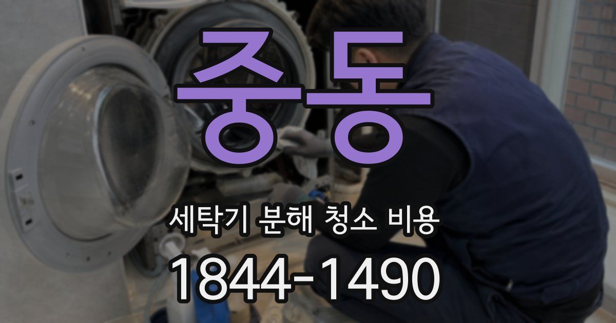 중동 세탁기 분해 청소 비용