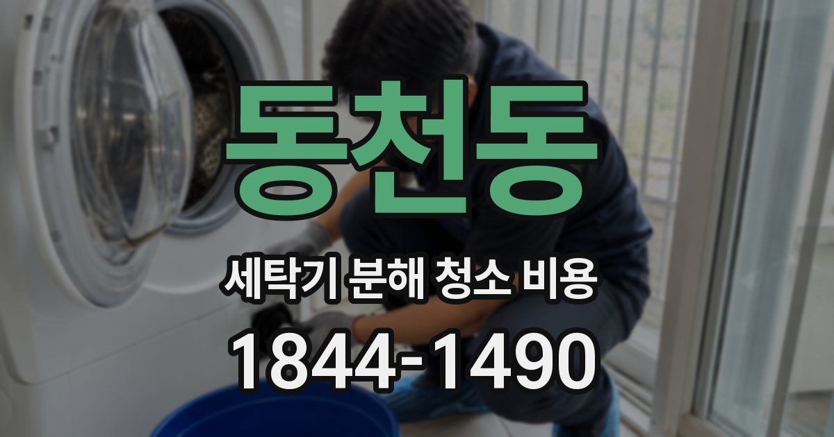 동천동 세탁기 분해 청소 비용