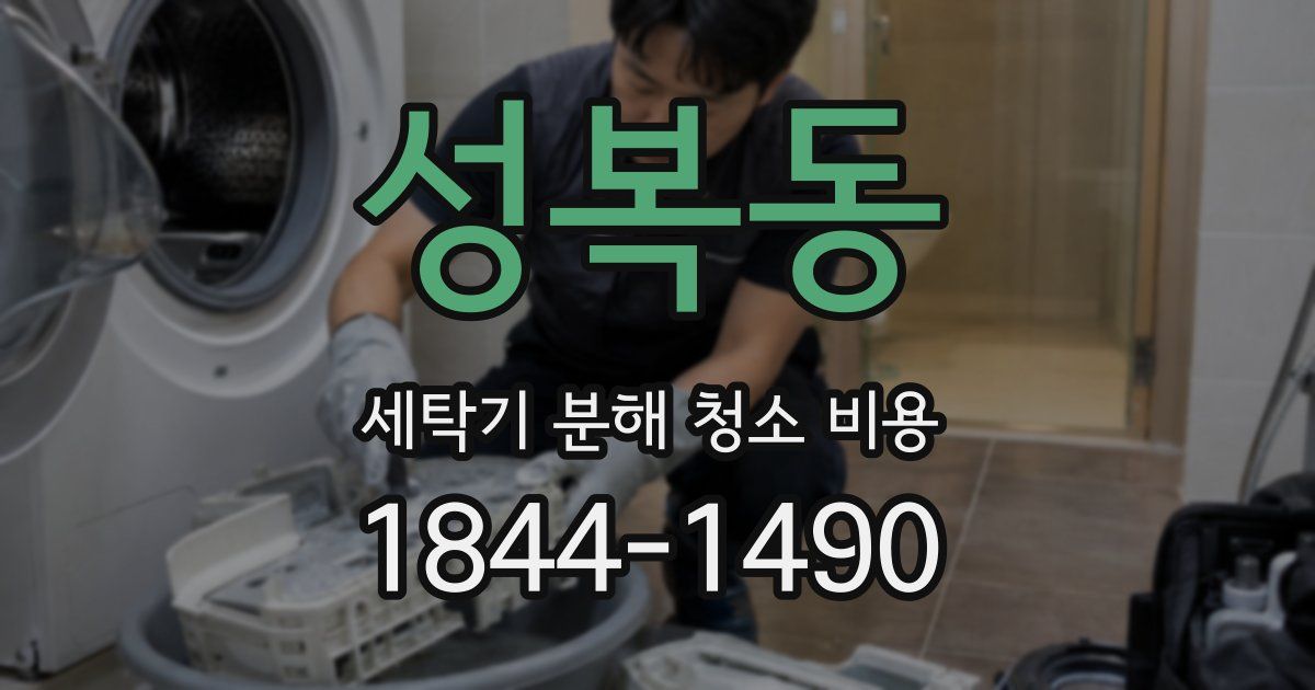 성복동 세탁기 분해 청소 비용