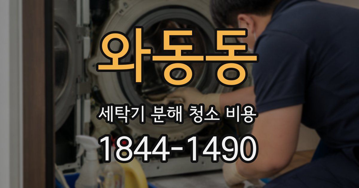 와동동 세탁기 분해 청소 비용