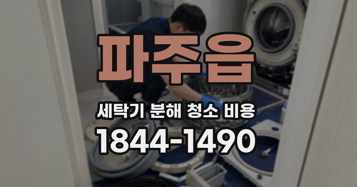 파주읍 세탁기 분해 청소 비용