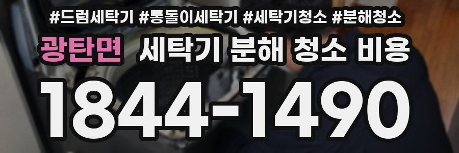 광탄면 세탁기 분해 청소 비용