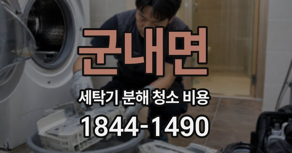 군내면 세탁기 분해 청소 비용