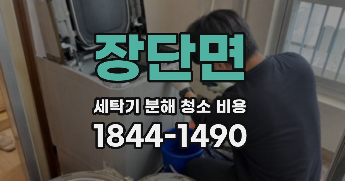 장단면 세탁기 분해 청소 비용