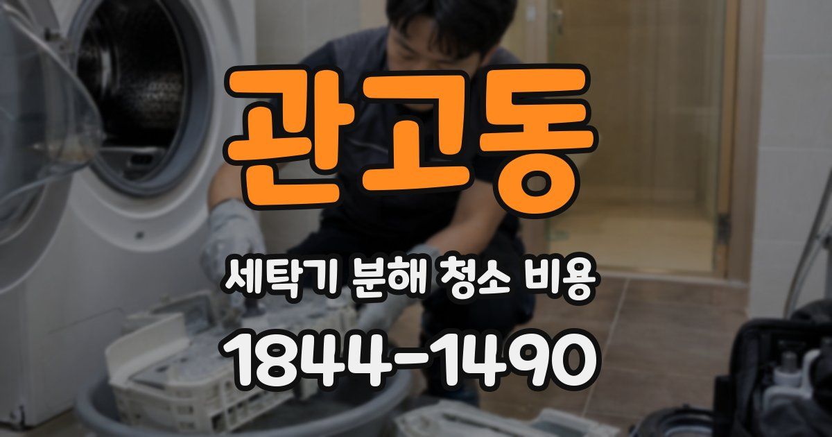 관고동 세탁기 분해 청소 비용