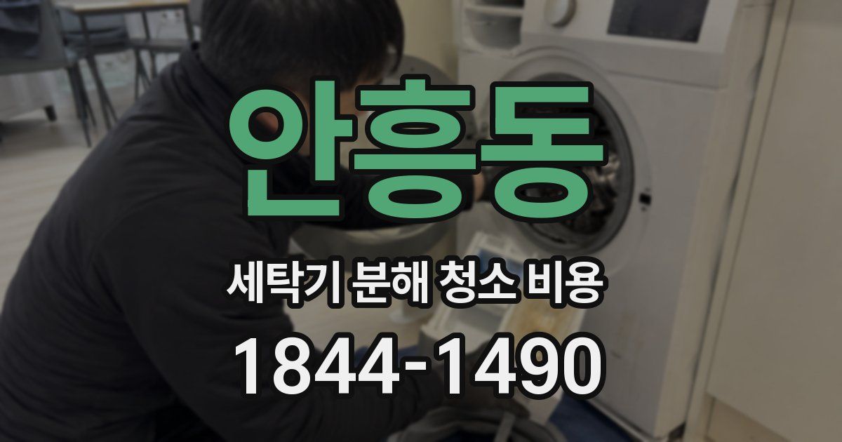 안흥동 세탁기 분해 청소 비용