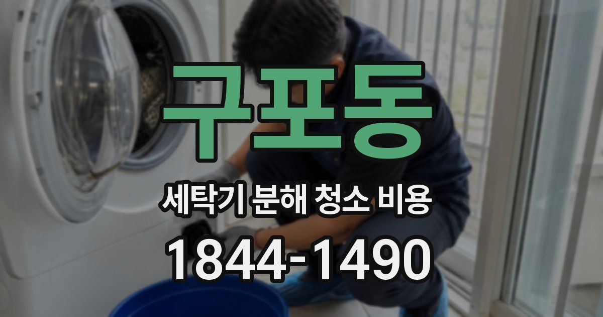 구포동 세탁기 분해 청소 비용